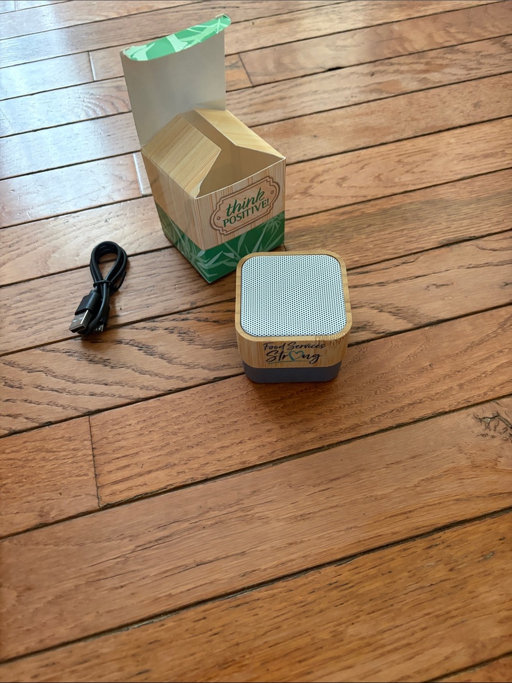Portable Bluetooth Speaker - Natural Wood & Gray